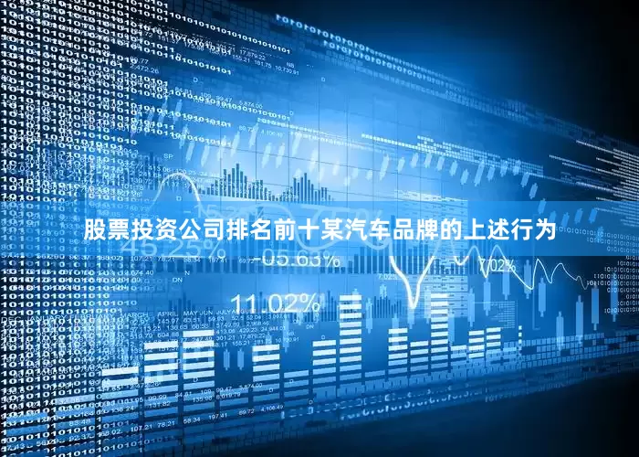 股票投资公司排名前十某汽车品牌的上述行为